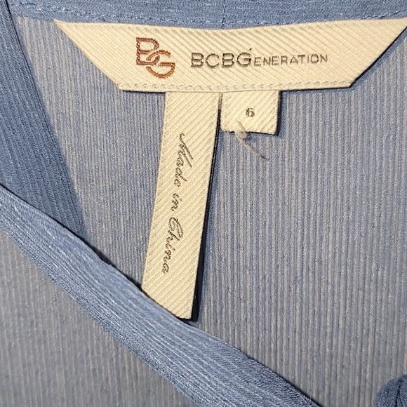 Blue Sleeveless Sheer Blouse - Picture 3 of 3